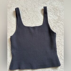 Dark grey Babaton sculpt knit tank top